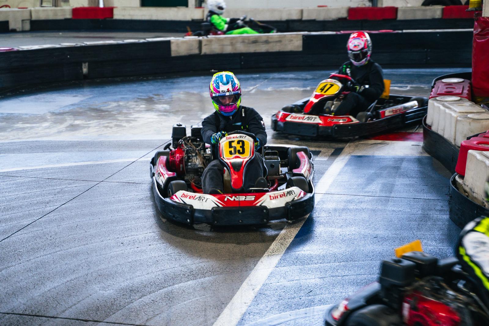 Briefing team PRIME Racing prima della gara di karting