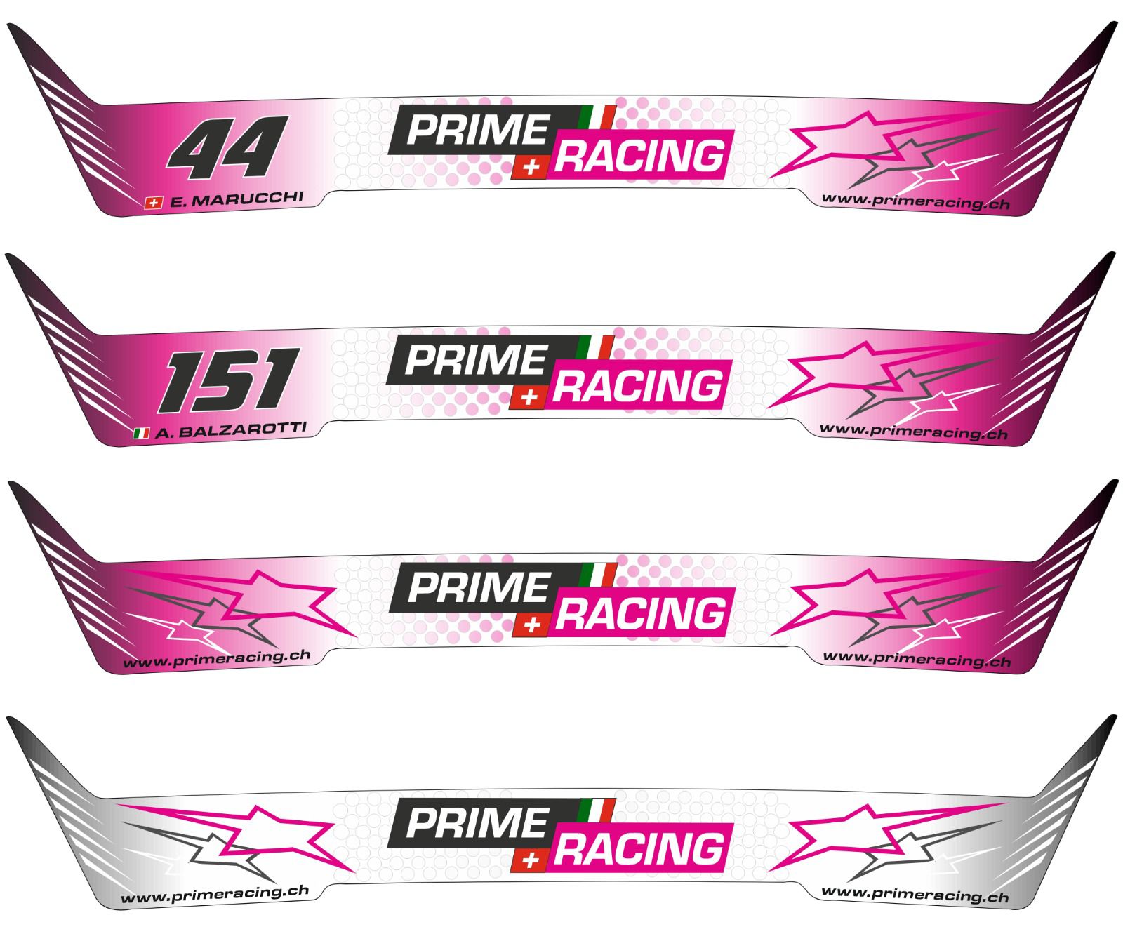 Adesivi Visiera Prime Racing