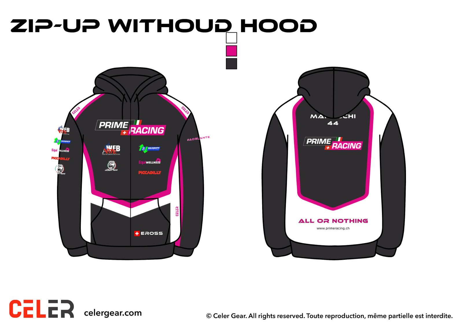 Felpa con Zip Prime Racing